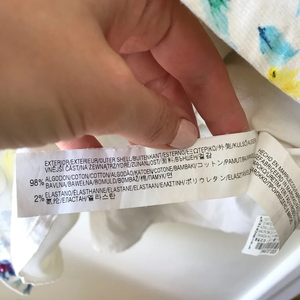 ZARA TRAFALUC White Blue Yellow Floral Cutout Dress S - Picture 13 of 15